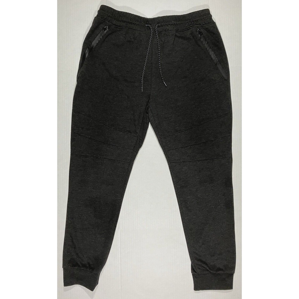 Southpole Joggers Sweatpants Black Zippered Pockets Drawstring Y2K Mens Size XL
